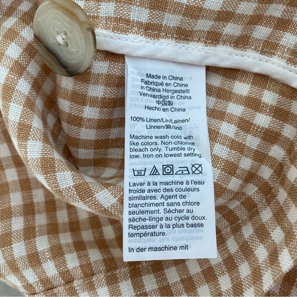 Madewell Linen Dorset Blazer in Gingham Check Plaid size S - Picture 15 of 15